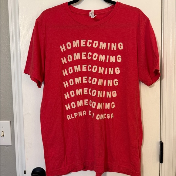Gildan Tops - Gildan Red Alpha Chi Omega Homecoming Graphic T-Shirt